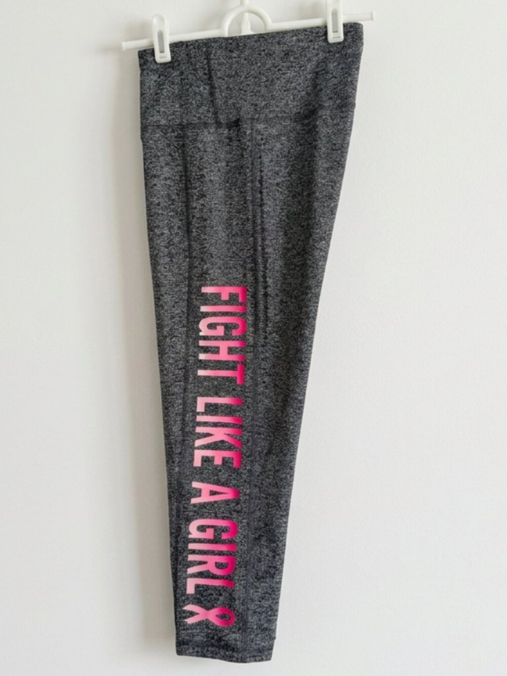 Ideology "Fight Like a Girl" Breast Cancer Awareness Cropped Capri Leggings